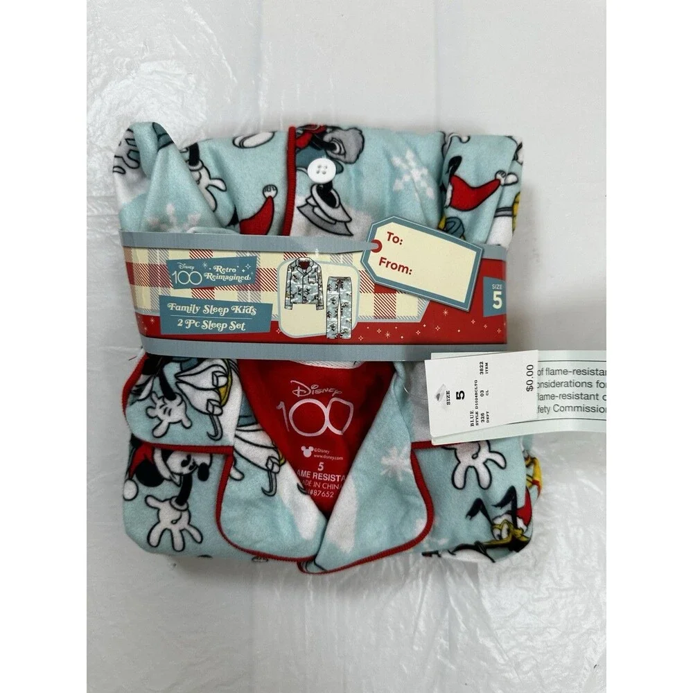 Disney 100 Retro Reimagined  Character Family Sleep Matching Pj's Set Size 5
